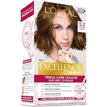 L'Oreal Paris Excellence Creme Hair Colour 5.3 Golden Brown each