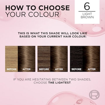L'Oreal Paris Excellence Creme Hair Colour 6 Light Brown each
