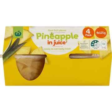 Woolworths Pineapple In Juice 4 pack