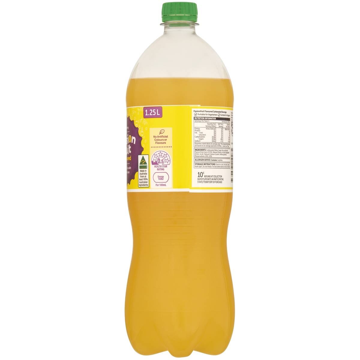 Woolworths Passionfruit Bottle 1.25l