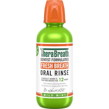 TheraBreath Dentist Formulated Fresh Breath Oral Rinse Mild Mint 473mL