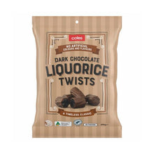 COLES DARK CHOCOLATE COATED LIQUORICE