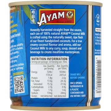 Ayam 100% Natural Coconut Milk 270mL