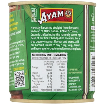 Ayam 100% Natural Coconut Cream 270mL