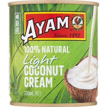 Ayam 100% Natural Light Coconut Cream 270mL