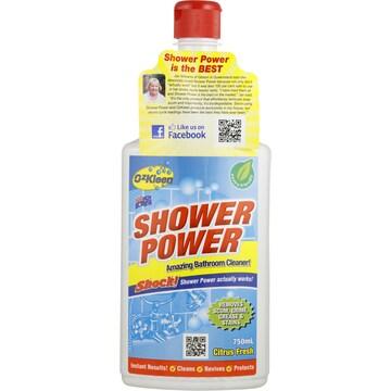 OzKleen Shower Power Citrus Cleaner Squeeze Pack 750mL