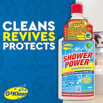 OzKleen Shower Power Citrus Cleaner Squeeze Pack 750mL
