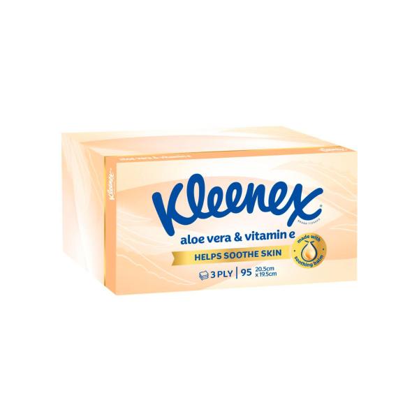 KLEENEX 3 PLY WELLBEING TISSUES FACIAL:ALOE VERA:.:95 PACK