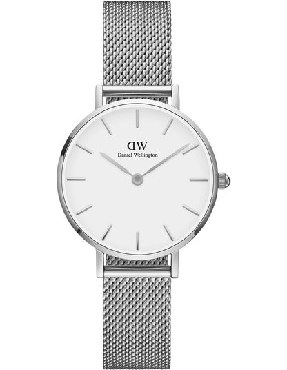 Petite Sterling 28mm Stainless Steel Quartz Watch in Silver/White