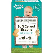Whole Kids Organic Soft Cereal Biscuits - Oatmeal 120g