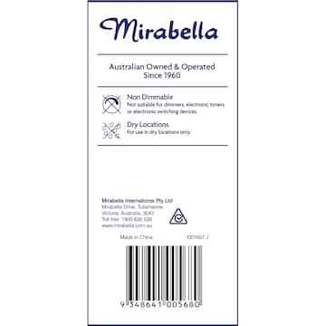 Mirabella 14W 1400lm LED GLS Everyday Globe Bayonet Cool White each