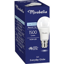 Mirabella LED GLS BC 14.0W 1500lm Cool White each