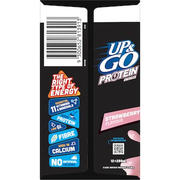 Up&Go Protein Energize Liquid Breakfast Strawberry 250mL x 12 pack