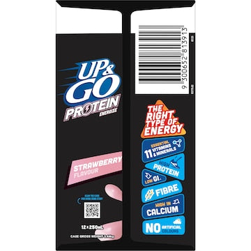 Up&Go Protein Energize Liquid Breakfast Strawberry 250mL x 12 pack