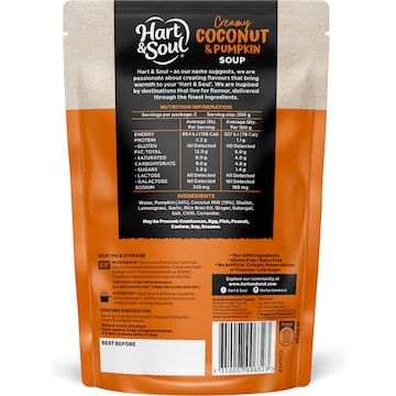 Hart & Soul Coconut Pumpkin Soup Pouch 400g