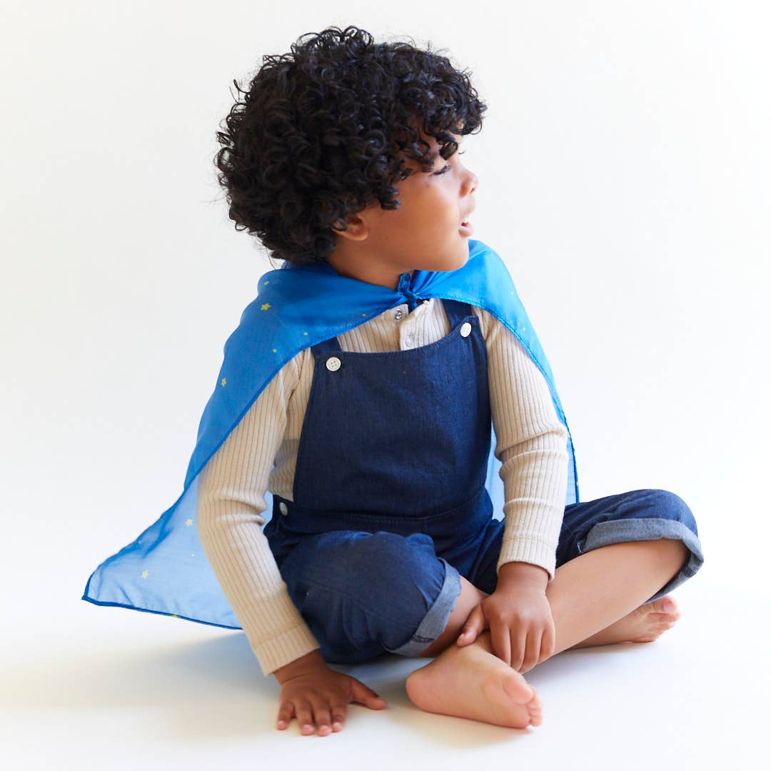 Sarah’s Silks Mini Enchanted Playsilks Starry Night 53x53cm 100% Silk Natural Waldorf Toys 0m+
