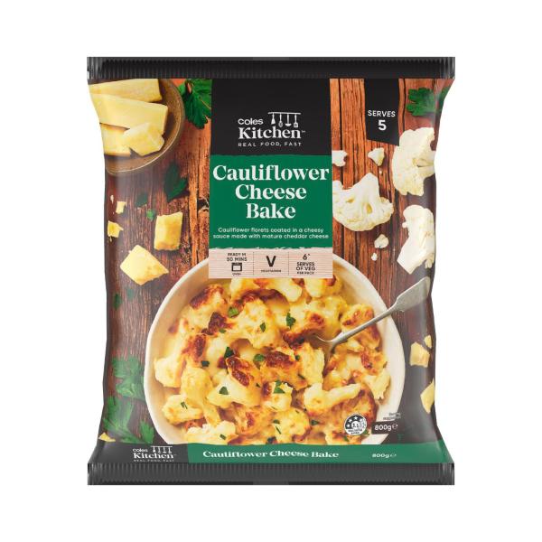 COLES KITCHEN CAULIFLOWER CHEESE BAKE 800G