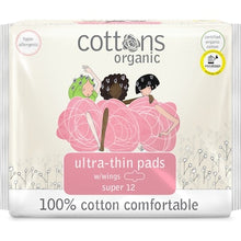 Cottons Organic Ultra Thin Pads Super 12 pack
