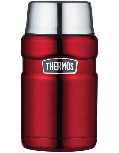Stainless King Vacuum Insulated Food Jar 710ml in Red