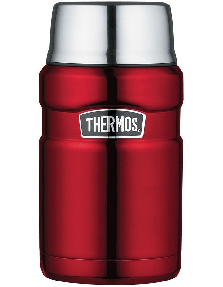 Stainless King Vacuum Insulated Food Jar 710ml in Red