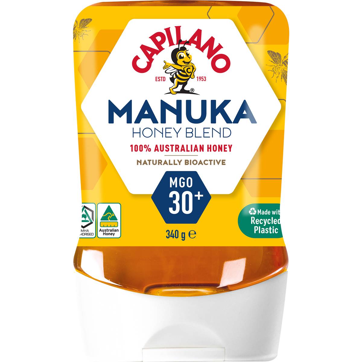 Capilano 100% Pure Australian Honey Active Manuka Mgo30+ Squeeze 340g