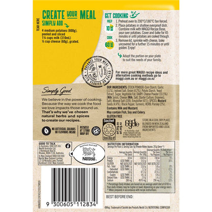 Maggi Side Dishes Creamy Cheese And Garlic Potato Bake 24g