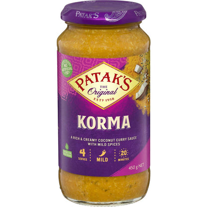 Patak's Korma Curry Simmer Sauce Sauce 450g