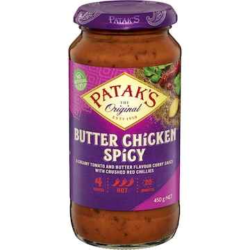 Patak's Spicy Butter Chicken Simmer Sauce 450g