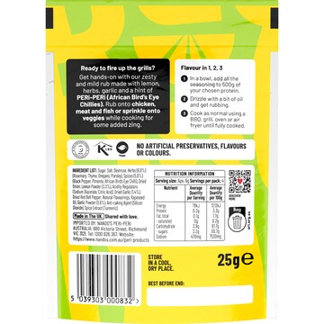 Nando's Lemon & Herb Rub Spice Seasoning 25g