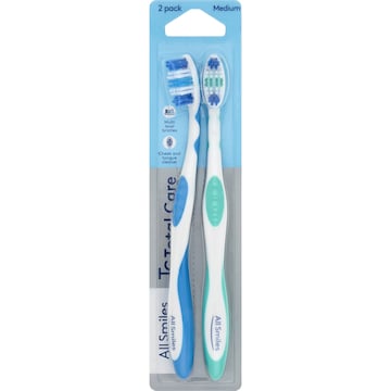 All Smiles Toothbrush Medium 2 pack