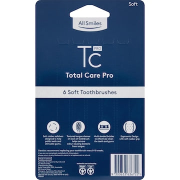 All Smiles Total Care Toothbrush Soft 6 pack
