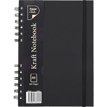 Paperclick A5 Kraft 300 Page Notebook Assorted each