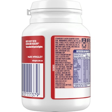 Extra Strawberry Sugar Free Chewing Gum Bottle 64g
