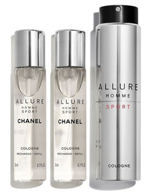 ALLURE HOMME SPORT Twist and Spray Refillable Bottle 3 x 20 ml &#8722; Cologne
