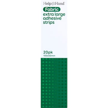 Help@Hand Fabric Extra Large Adhesive Strips 20 pack
