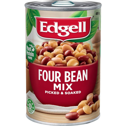 Edgell Four Bean Mix Picked & Soaked Canned Legumes 400g