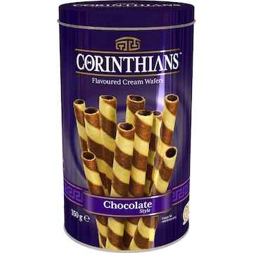 Corinthians Flavoured Cream Wafers Chocolate 350g