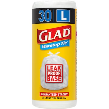 Glad Kitchen Tidy Bag Wavetop Large 30 pack