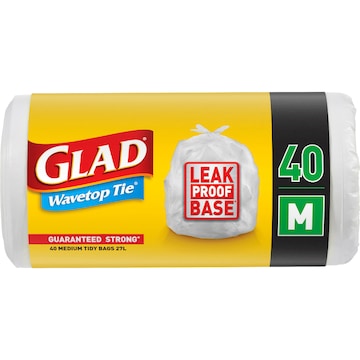 Glad Kitchen Tidy Bag Wavetop Medium 40 pack