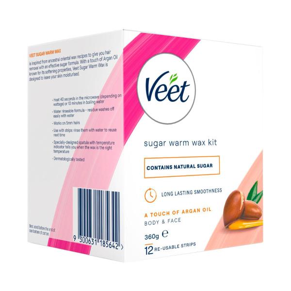 Warm Wax And Hair Removal Wax Strips With Argan Oil Face And Body 360g