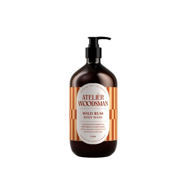 WOODSMAN BODY WASH WILD RUM 1 LITRE