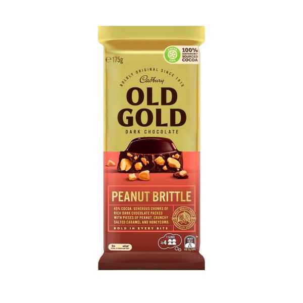 Old Gold Peanut Brittle Dark Chocolate Block
