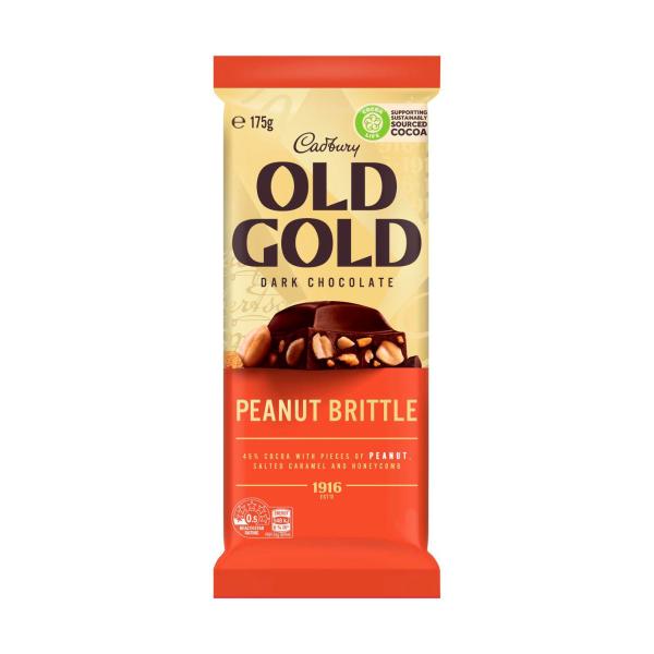 CADBURY OLD GOLD PEANUT BRITTLE DARK CHOCOLATE BLOCK 175G