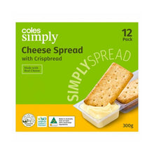COLES SIMPLY CHEESE SPREAD SNACK 12 PACK 300G