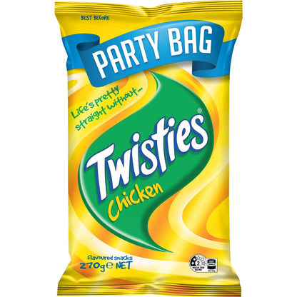 Twisties Snacks Party Bag Share Pack Chicken Cheese 270g