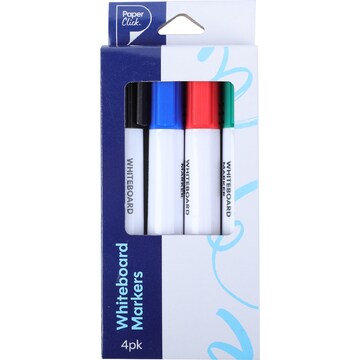 Paperclick Whiteboard Markers 2.0mm Bullet Nib 4 pack