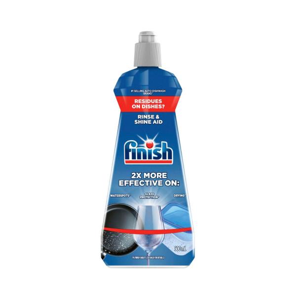 FINISH RINSE & SHINE DISHWASHER AID REGULAR 500ML