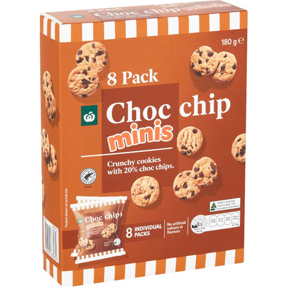 Woolworths Choc Chip Cookies Minis 8 pack