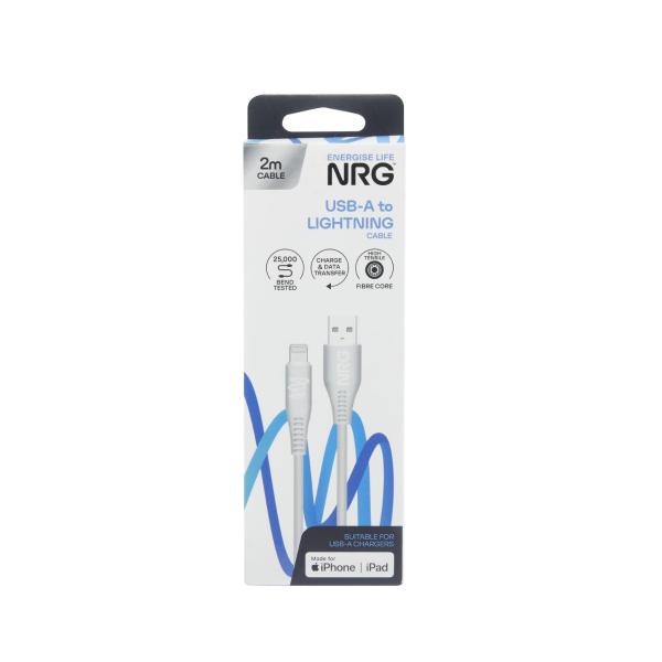 2M USB-A To Lighting Cable White