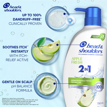 Head & Shoulders 2-in-1 Shampoo & Conditioner Apple Fresh 750mL